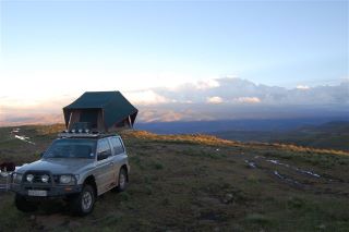 Pajero high in Lesotho Mountains.JPG