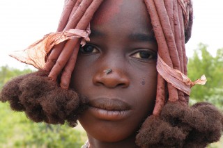 Ovahimba Girl (I think their hair is pushed forward until later)