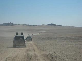 The start, into the desert