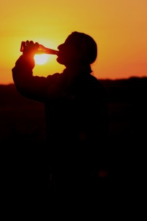 A nice cold one at the end of a long day. A good way to end a day in the bush