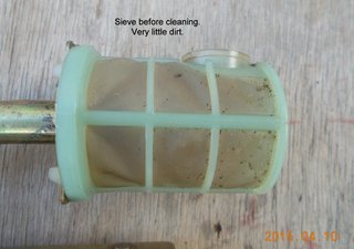 Sieve before cleaning