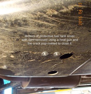 Bottom view of repaired cover