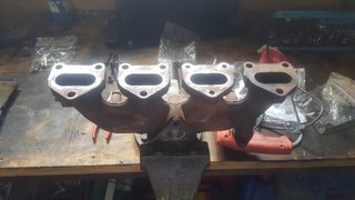 Cleaning exhaust manifold flanges up